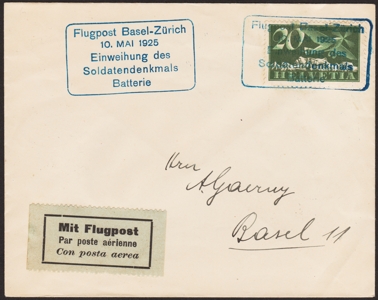 Sonderflug Basel - Zürich 1925