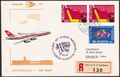 Erster Jetflug Zuerich/Genf - Calcutta