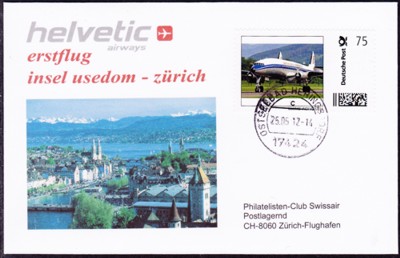 Erstflug Usedom - Zürich